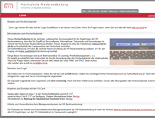 Tablet Screenshot of portal.hs-nb.de